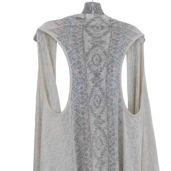 Anthropologie Penelope Project Long Open Cardigan/Ruana/Sleeveless Duster- Boho - Picture 5 of 8